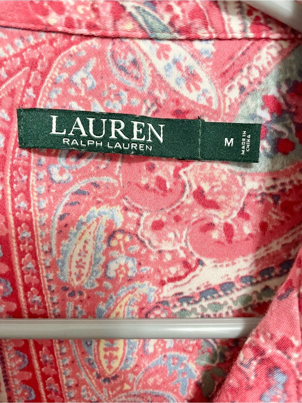 Ralph Lauren Pink Paisley Button-Down Shirt - Picture 2 of 4